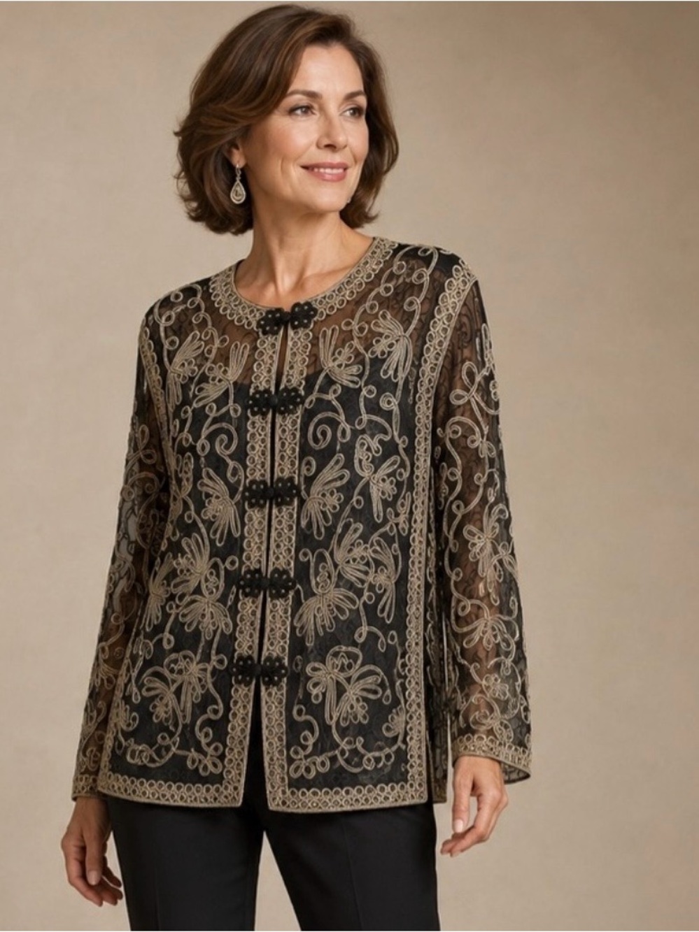 Princess Cruises Black Gold Evening Jacket XL